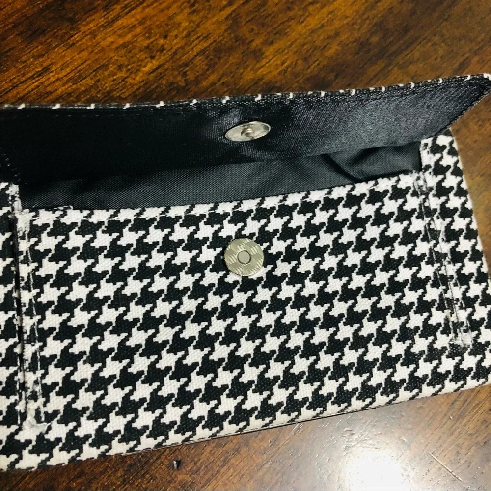 Women’s wallet P Initial 13 card slots 3 pockets black white.7-12” LX4-1/2”W